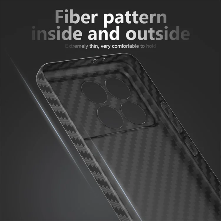 Para Xiaomi Poco F6 Pro 5G / Redmi K70 5G / K70 Pro 5G Funda de teléfono móvil Textura de fibra de carbono de color de empalme Cubierta dura de PC - Negro