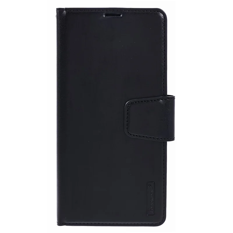 HANMAN Mill Series for Xiaomi Redmi Note 13 Pro+ 5G Case PU Leather Wallet Phone Stand Cover - Black
