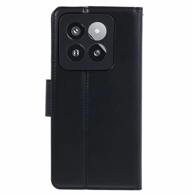 Funda para teléfono celular HANMAN Mill Series para Xiaomi 14 Pro, carcasa de teléfono, cuero sintético - Negro