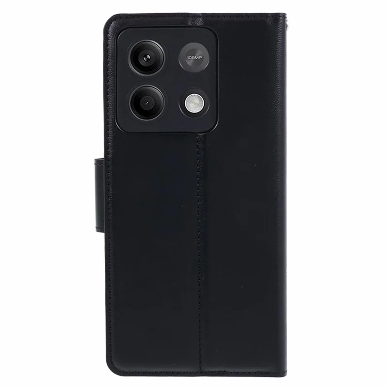 HANMAN Mill Series Phone Cover for Xiaomi Redmi Note 13 5G Case PU Leather Phone Shell Wallet - Black