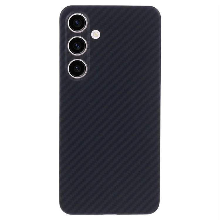 Para Samsung Galaxy S24+ Aramid Fiber Case 1500D Carbon Fiber Texture Anti-Drop Phone Cover, Negro