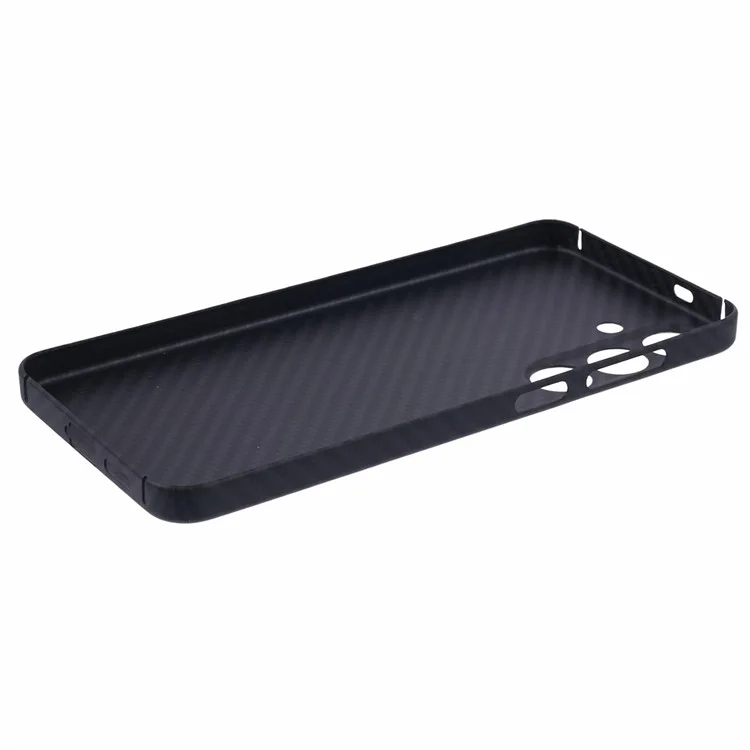 Para Samsung Galaxy S24+ Aramid Fiber Case 1500D Carbon Fiber Texture Anti-Drop Phone Cover, Negro