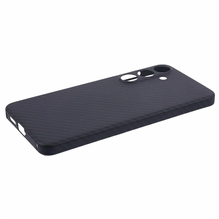Para Samsung Galaxy S24+ Aramid Fiber Case 1500D Carbon Fiber Texture Anti-Drop Phone Cover, Negro