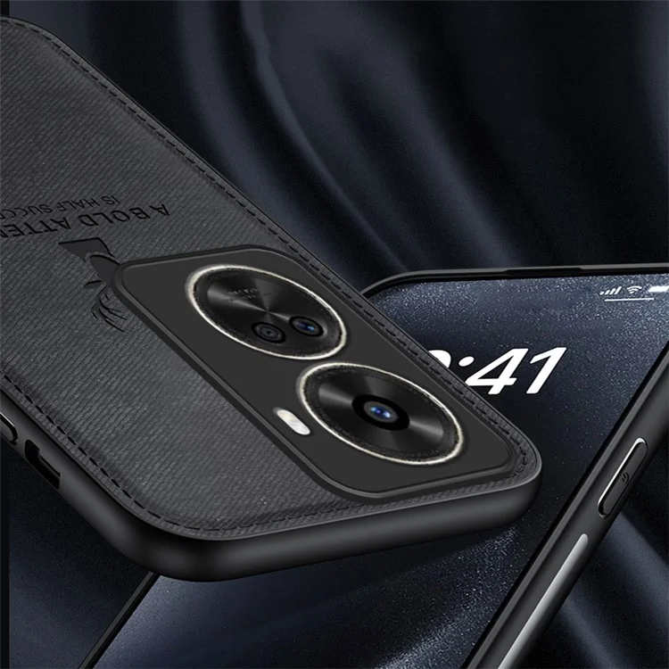 Für Huawei nova 11 SE / nova 12 SE 4G Smartphone-Hülle Verfeinertes Hirschmuster Weiche Textur Abdeckung - Schwarz