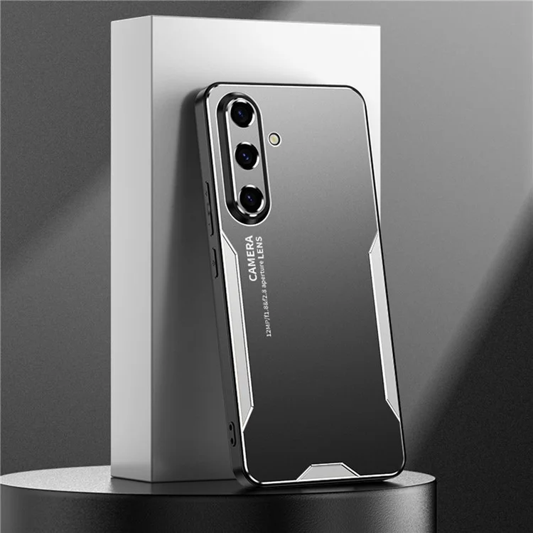 For Samsung Galaxy S24+ Phone Cover Aluminium Alloy+TPU+PC Airbag Protection Case - Silver