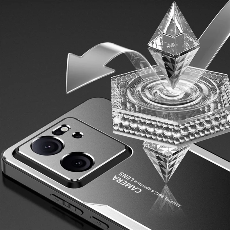 Xiaomi Redmi K60 Ultra telefonbeskyttelse mod fald, metal+TPU+PC - Guld
