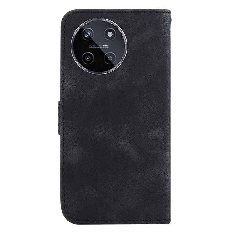 Per Realme 11 4G (159,9x73,3x7,95mm) Custodia in Pelle con Portafoglio, Copertura a Forma di 7 - Nero