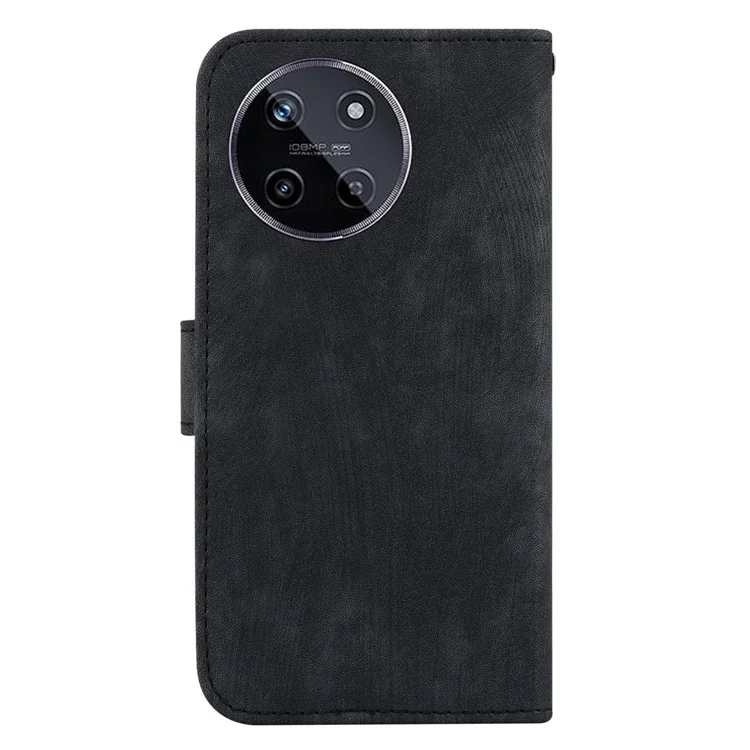 Für Realme 11 4G (159,9x73,3x7,95 mm) Handyhülle Brieftasche Cover Tiger Muster geprägt - Schwarz