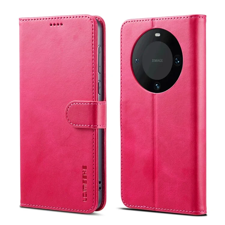 LC.IMEEKE для Huawei Mate 60 PU Leather Stand Wallet Phone Cover Magnetic Phone Case - Rose