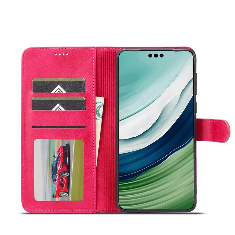 LC.IMEEKE для Huawei Mate 60 PU Leather Stand Wallet Phone Cover Magnetic Phone Case - Rose