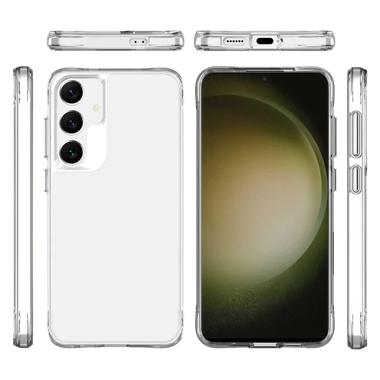 Per Samsung Galaxy S24 Custodia Trasparente Antiurto Dura PC + Morbida TPU Cover per Telefono