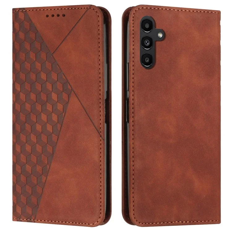 Funda para Samsung Galaxy A35 5G Anticorrosión Cuero PU Soporte Teléfono - Marrón