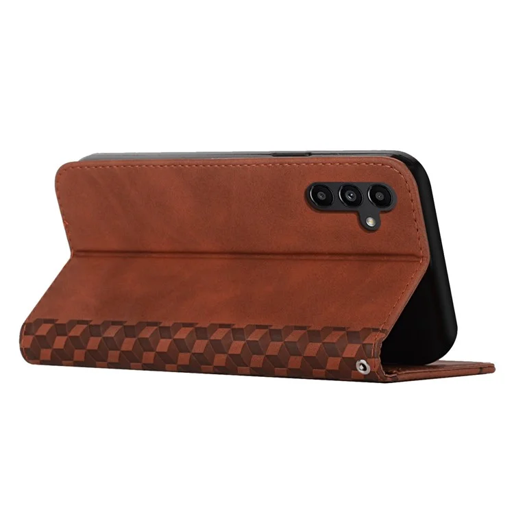 Funda para Samsung Galaxy A35 5G Anticorrosión Cuero PU Soporte Teléfono - Marrón