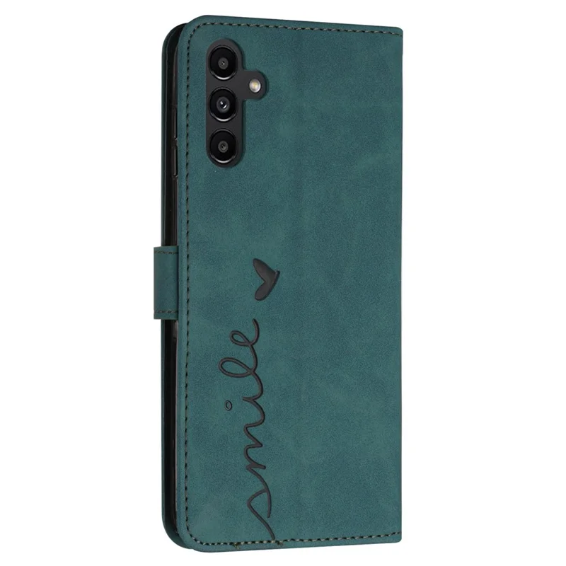 For Samsung Galaxy A55 5G Magnetic Phone Case Skin-touch PU Leather Wallet Cover - Green