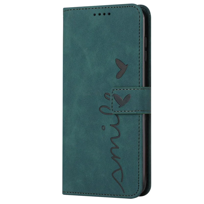 For Samsung Galaxy A55 5G Magnetic Phone Case Skin-touch PU Leather Wallet Cover - Green