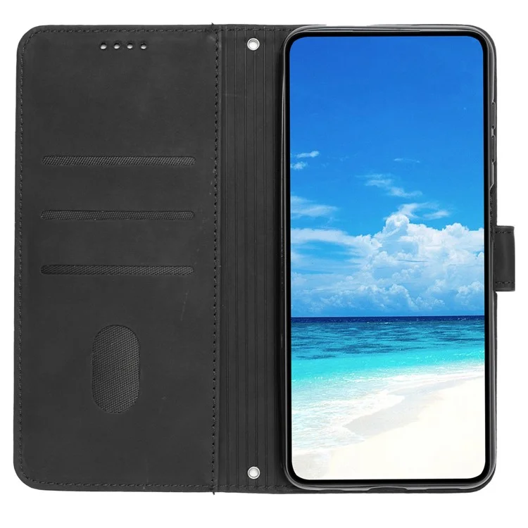 Для Xiaomi Poco F6 Pro 5G / Redmi K70 5G / K70 Pro 5G Чехол Антицарапина PU Кожаный Магнитный Бумажник Чехол - Черный