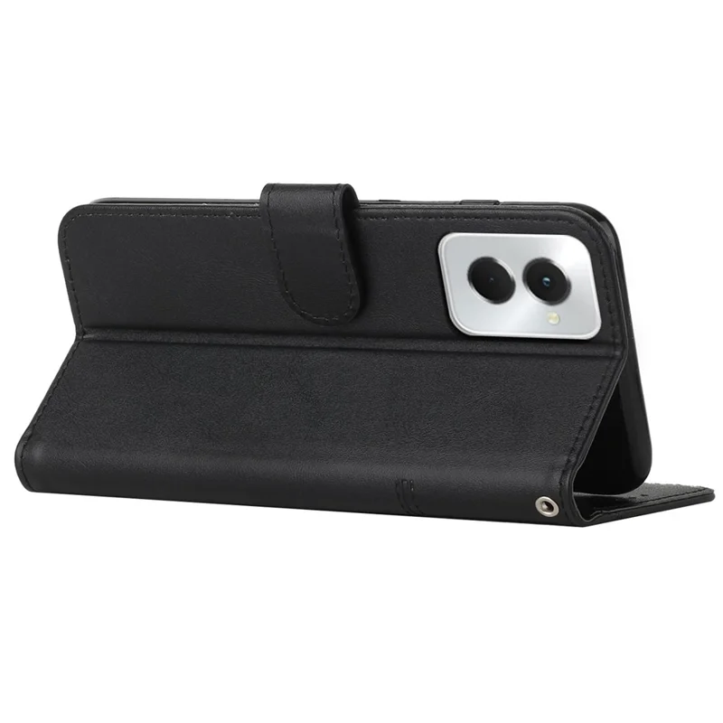 For Motorola Moto G Power (2024) Leather Case Calf Texture Phone Wallet - Black