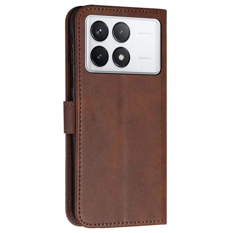 For Xiaomi Poco F6 Pro 5G / Redmi K70 5G / K70 Pro 5G Leather Phone Case with Wallet Stand - Brown