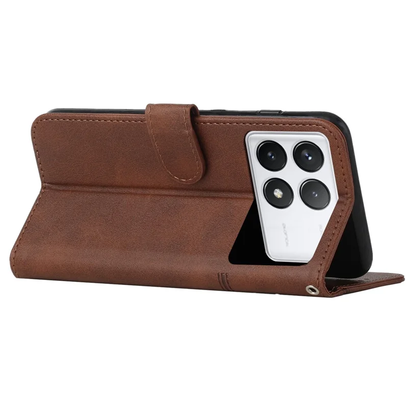 For Xiaomi Poco F6 Pro 5G / Redmi K70 5G / K70 Pro 5G Leather Phone Case with Wallet Stand - Brown