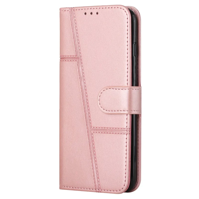 For TECNO Spark Go 2024 4G / Spark 20C / Pop 8 Leather Case Calf Texture Wallet Phone Cover - Rose Gold