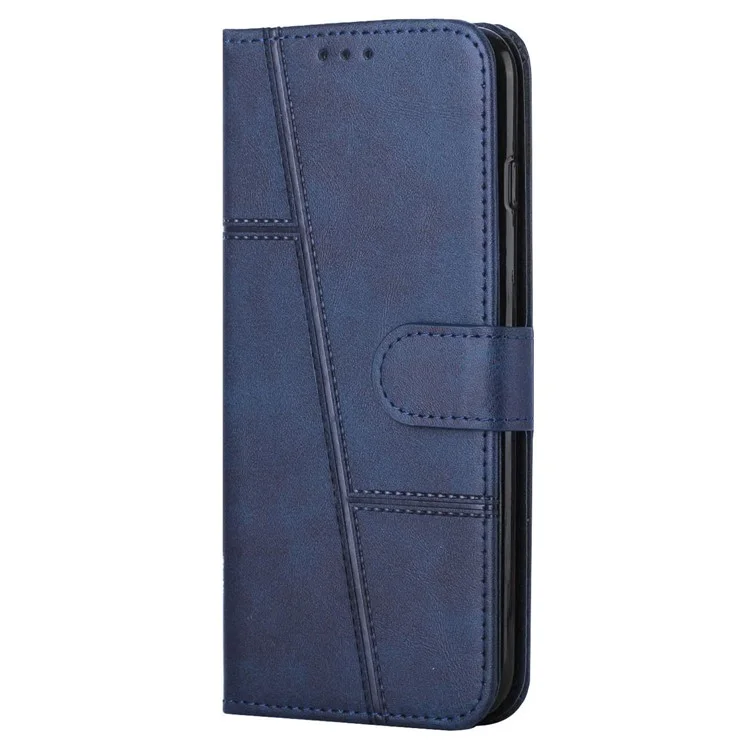Pour TECNO Spark 20 Flip PU Leather Phone Cover Cell Phone Case Wallet avec Stand - Sapphire