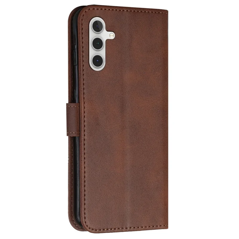 Phone Case for Samsung Galaxy A35 5G Wallet Stand Flip PU Leather Phone Cover - Brown