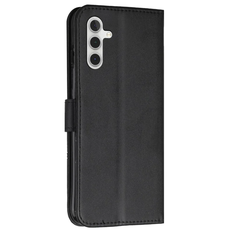 Funda de cuero sintético para teléfono móvil Samsung Galaxy A55 5G con soporte - Negro