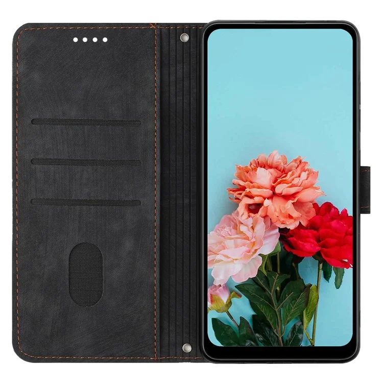 For Infinix Hot 40 / Hot 40 Pro PU Leather Flip Cover Wallet Phone Case Stand Function - Black