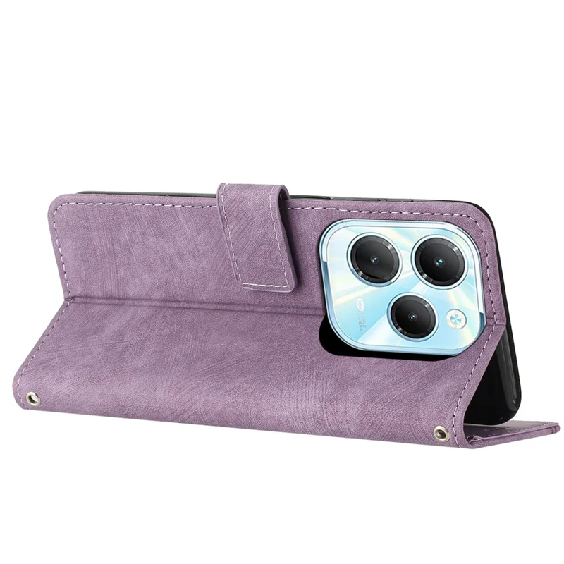 For Infinix Hot 40 / Hot 40 Pro PU Leather Flip Cover Wallet Phone Case Stand Function - Purple