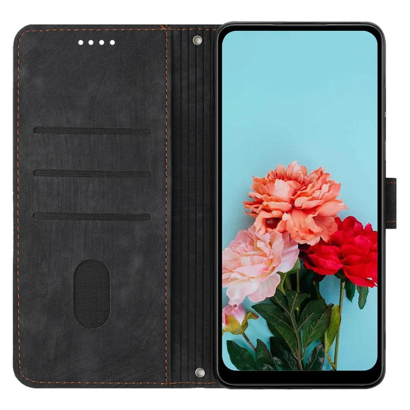 For TECNO Spark Go 2024 / Spark 20C / Pop 8 Phone Case Skin Touch Feeling Leather Cover - Black