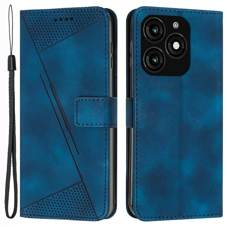 For TECNO Spark 20 Case Wallet Shockproof PU Leather Phone Cover - Sapphire