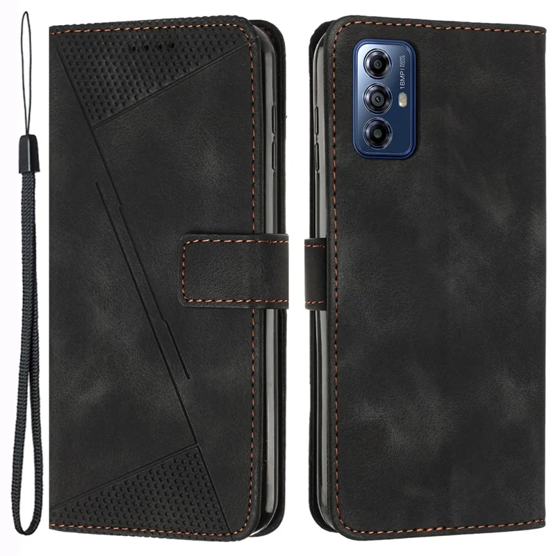 For Motorola Moto G Play (2024) 4G Wallet Case PU Leather Stand View Shockproof Phone Cover - Black