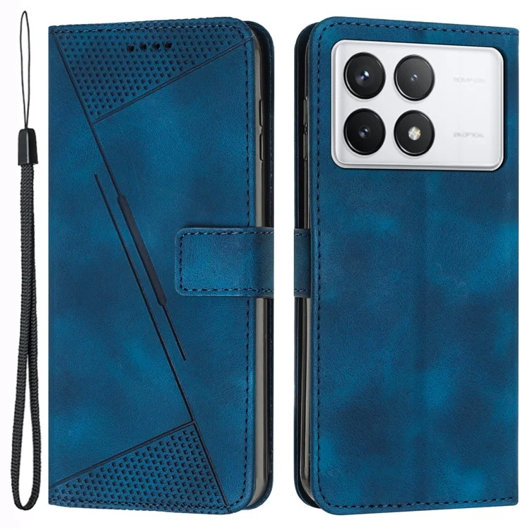 Для Xiaomi Poco F6 Pro 5G / Redmi K70 5G / K70 Pro 5G Чехол Противоударный Чехол из ПУ-кожи, Чехол-Подставка, Бумажник - Сапфир