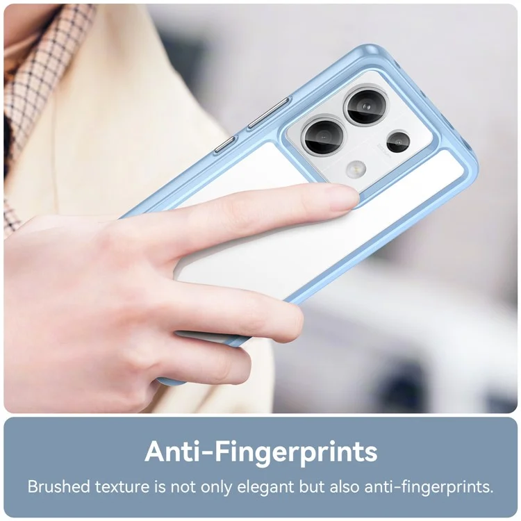 For Xiaomi Redmi Note 13 Pro 5G / Poco X6 5G Phone Case TPU+Acrylic Protective Cover - Blue