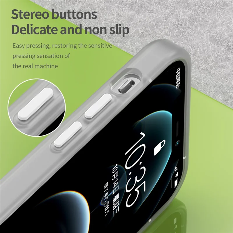 For iPhone 12 Pro 6.1 inch / 12 6.1 inch Translucent Matte Cover TPU + PC Phone Case Compatible with MagSafe - White