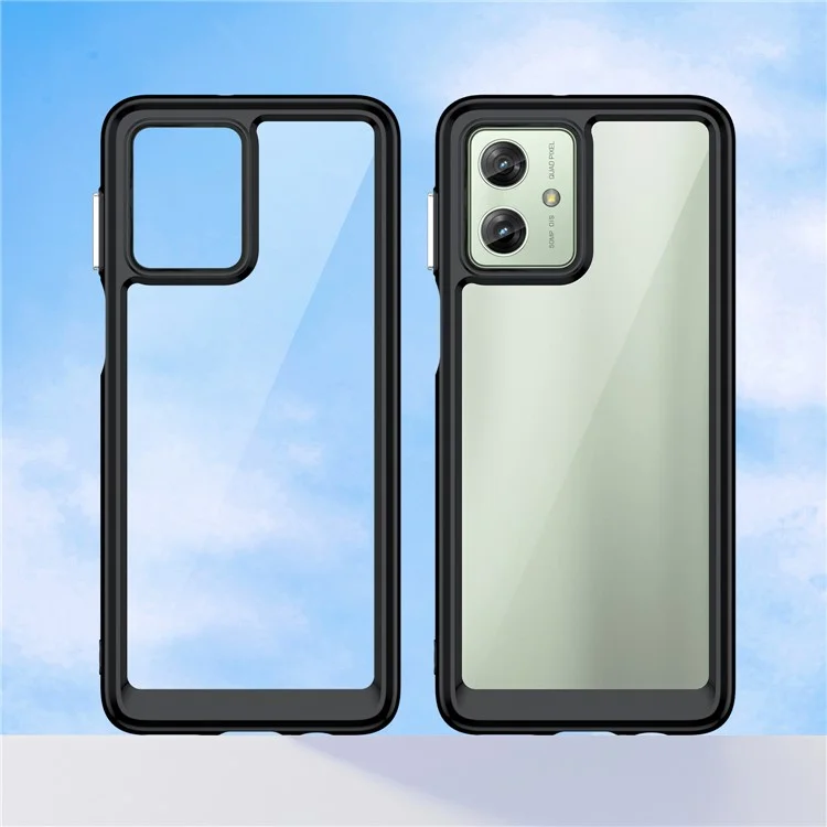 Per Motorola Moto G54 5G TPU+Acrylic Case Clear Back Phone Cover - Nero