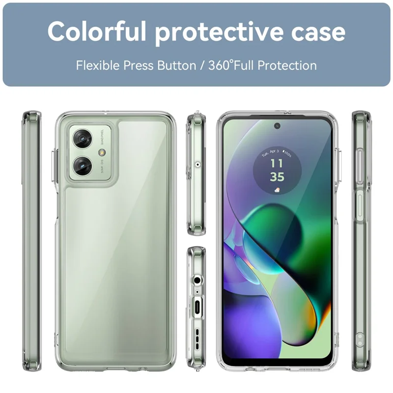 For Motorola Moto G54 5G TPU+Acrylic Case Clear Back Phone Cover - Transparent
