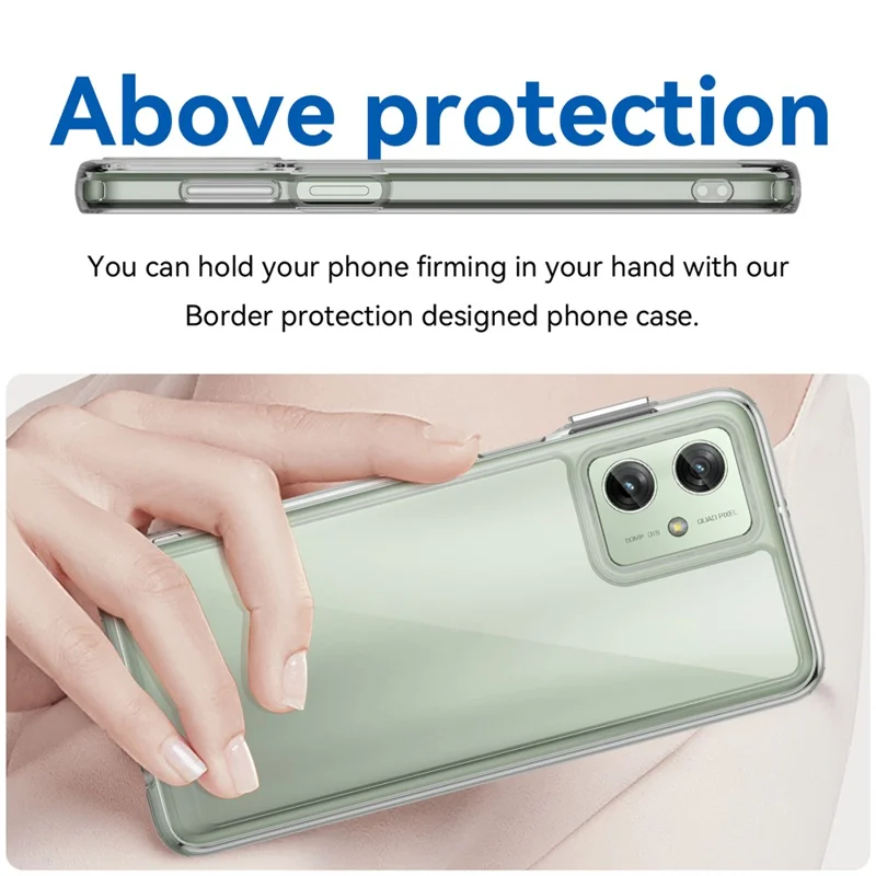 For Motorola Moto G54 5G TPU+Acrylic Case Clear Back Phone Cover - Transparent