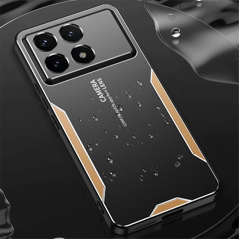 For Xiaomi Poco F6 Pro 5G / Redmi K70 5G / K70 Pro 5G Cell Phone Case No Dead Angle Protection Metal Cover - Blue