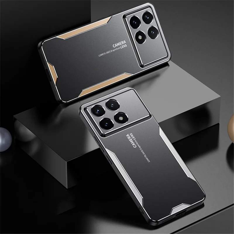 For Xiaomi Poco F6 Pro 5G / Redmi K70 5G / K70 Pro 5G Cell Phone Case No Dead Angle Protection Metal Cover - Blue