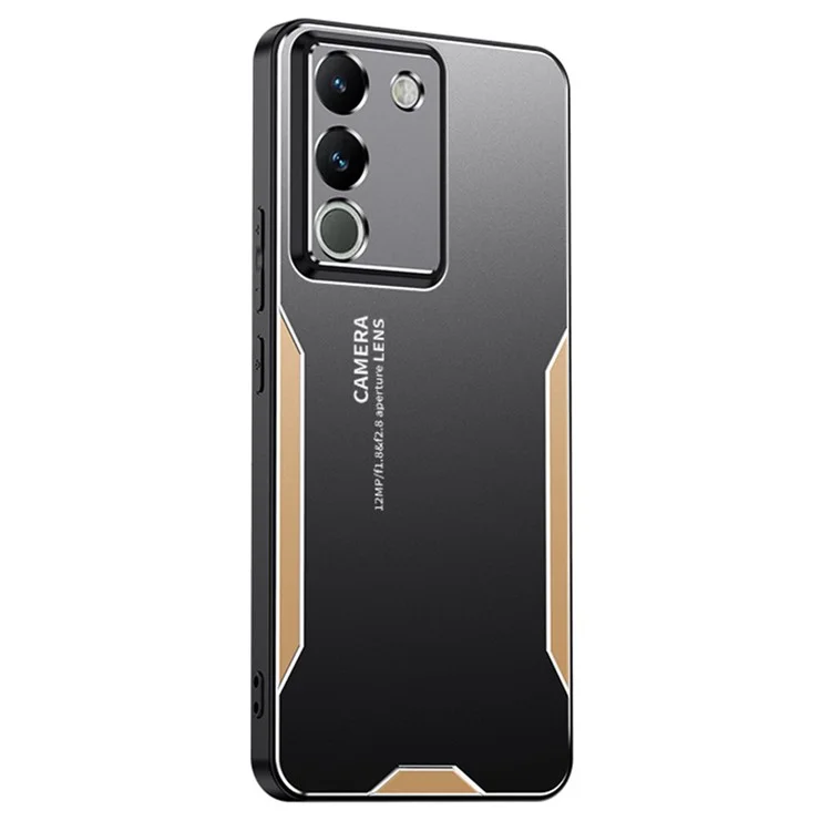 Чехол для телефона vivo V29e 5G из алюминиевого сплава с защитой от царапин - золотой