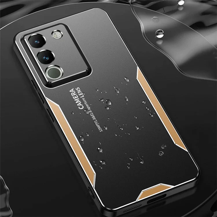 Чехол для телефона vivo V29e 5G из алюминиевого сплава с защитой от царапин - золотой