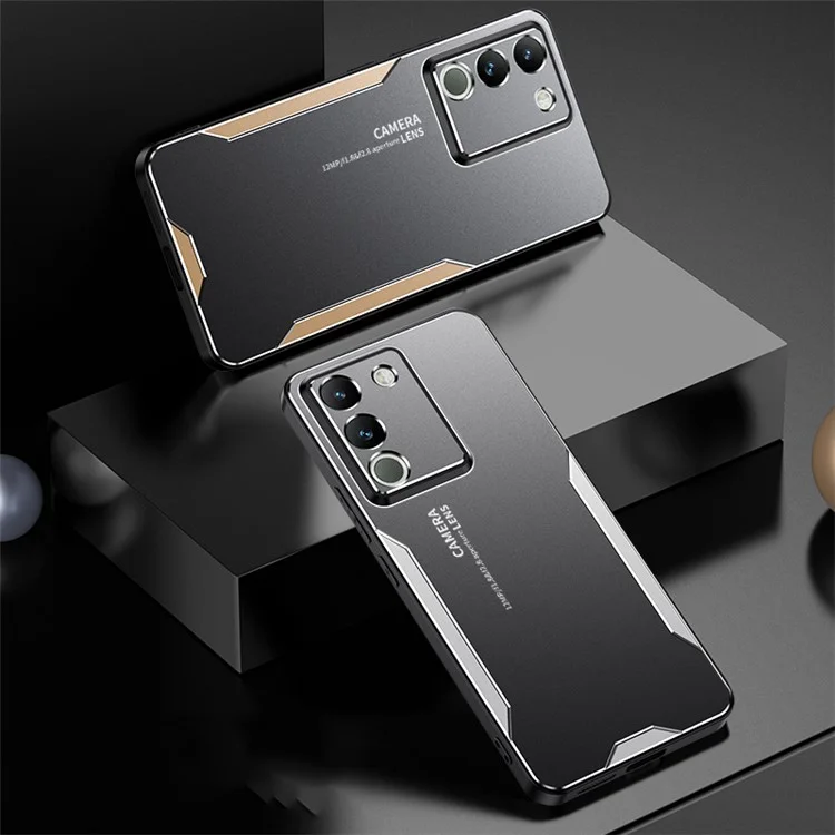 Чехол для телефона vivo V29e 5G из алюминиевого сплава с защитой от царапин - золотой