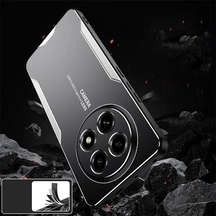 For Oppo A2 Pro 5G Shockproof Cover Aluminum Alloy Phone Protection Case - Silver