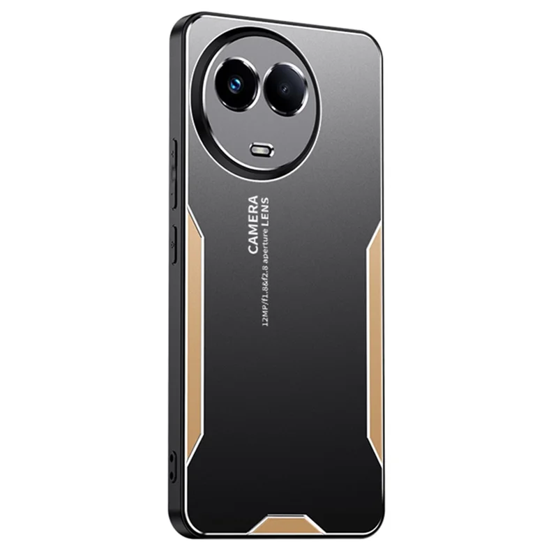 For Realme 11 5G (Global) Case Rugged Aluminium Alloy Phone Cover - Gold