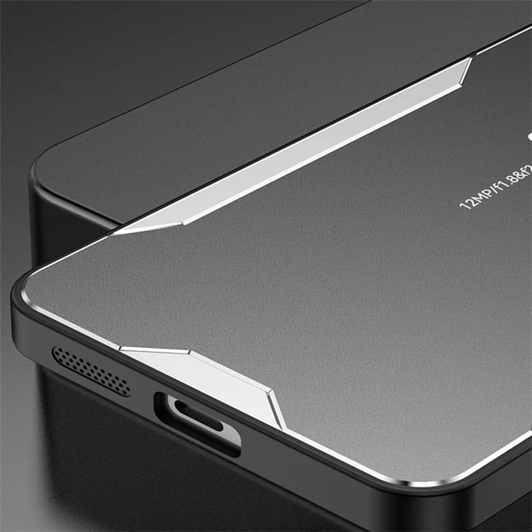 Für Oppo Reno10 Pro+ 5G-Handyhülle, präzise Aussparungen, Aluminiumlegierung, matter Rückendeckel - Gold