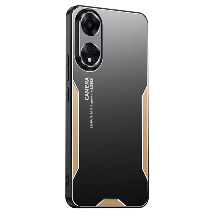 Funda Oppo A58 5G Carcasa Blindada de Metal con Aleación de Aluminio Antiarañazos - Dorada