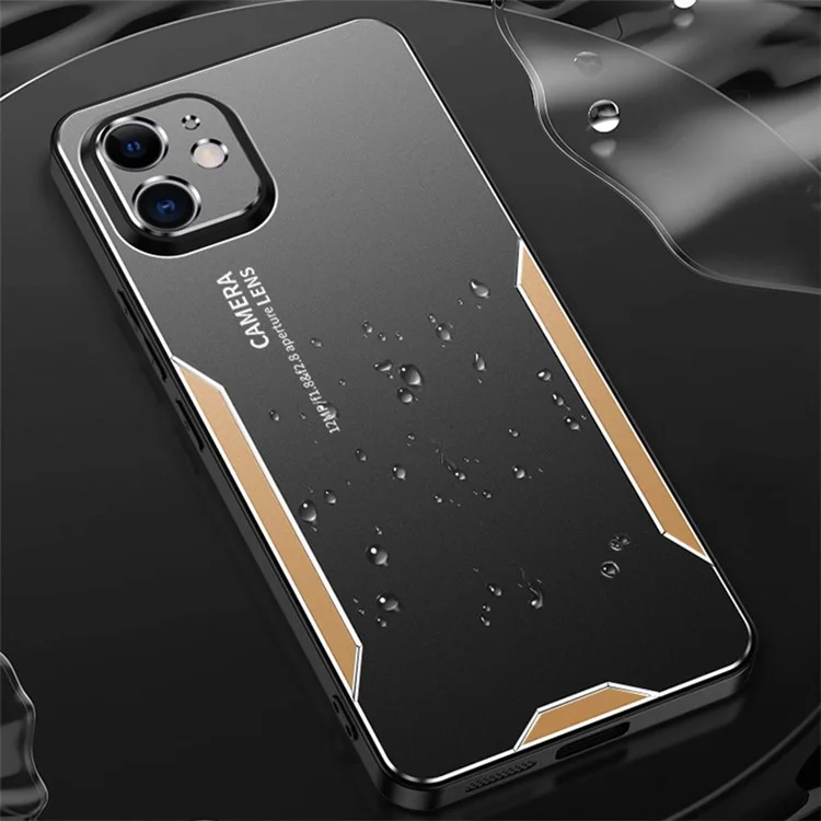 For iPhone 11 Hard Shell Phone Case Anti-Fingerprint Matte Aluminum Alloy Cover - Gold