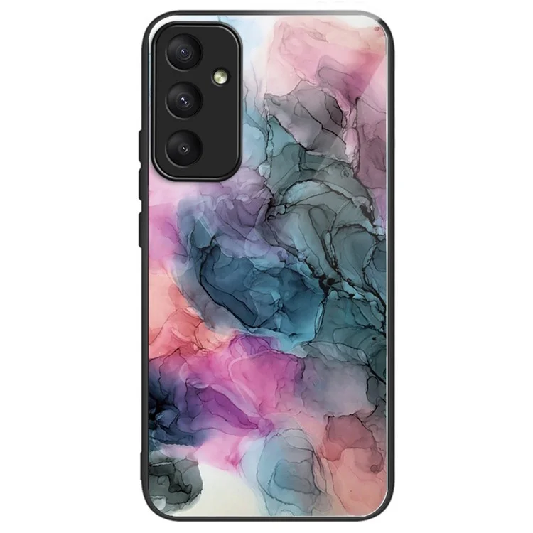 Per Samsung Galaxy A55 5G Vetro temperato + PC + Custodia TPU con motivo a marmo - Stile A