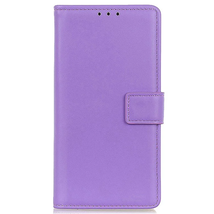 For Samsung Galaxy Xcover7 Leather Phone Case with Wallet Stand Magnetic Clasp - Purple
